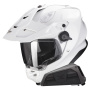 Casque Integral Scorpion ADF 9000 Air Matt Pearl White + Kit bluetooth Exo-Com Link-1