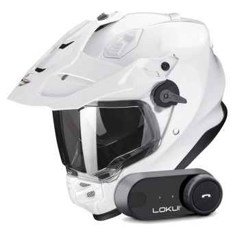 Integral Scorpion ADF 9000 Air Matt Pearl White + Kit Bluetooth Lokui K30