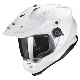 Scorpion ADF 9000 Air Matt Pearl White + Kit bluetooth Exo-Com Link-1C