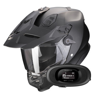 Integral Scorpion ADF 9000 Air Solid Matt Black + Kit bluetooth 5R Lite