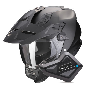 Integral Scorpion ADF 9000 Air Solid Matt Black + Kit Bluetooth BT Mini