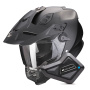 Casque Integral Scorpion ADF 9000 Air Solid Matt Black + Kit Bluetooth BT Mini