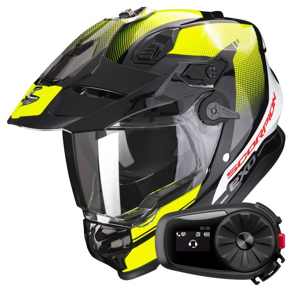 Integral Scorpion ADF 9000 Air Trail Black Neon Yellow + Kit Bluetooth 5S