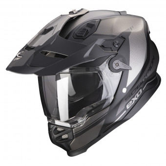 Scorpion ADF 9000 Air Trail Matt Black Silver + Kit Bluetooth BT Mini