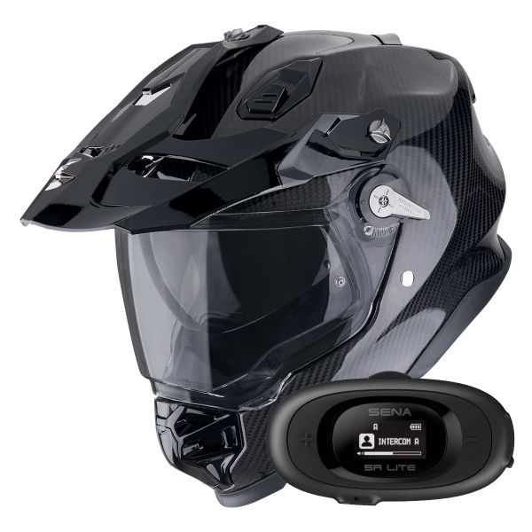 Integral Scorpion ADF 9000 Carbon Air Solid Black + Kit bluetooth 5R Lite Integral Scorpion ADF 9000 Carbon Air Solid Black + Kit bluetooth 5R Lite