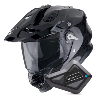 Integral Scorpion ADF 9000 Carbon Air Solid Black + Kit Bluetooth BT Mini