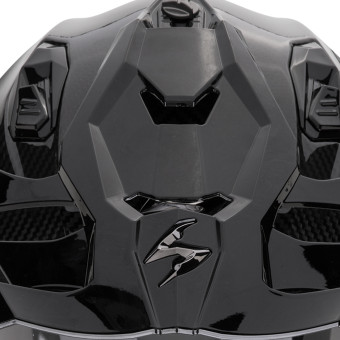 Scorpion ADF 9000 Carbon Air Solid Black + Kit bluetooth Exo-Com Link-1C