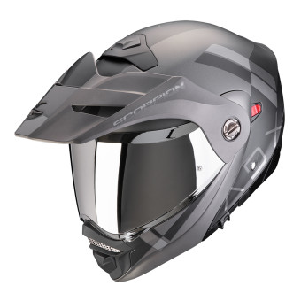 Scorpion ADX-2 Galane Matt Black Silver + Kit bluetooth Exo-Com Link-1C Solo