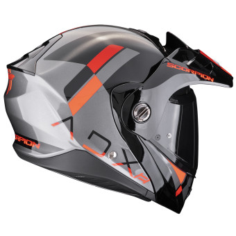 Scorpion ADX-2 Galane Silver Black Red + Kit Bluetooth BT Mini