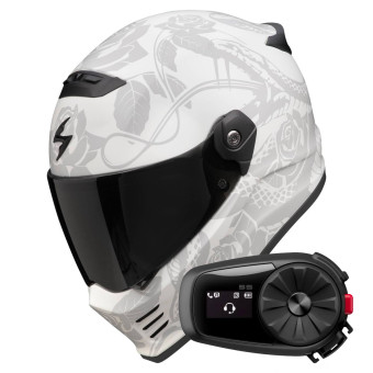 Integral Scorpion Covert FX Dragon Grey Mat Silver + Kit Bluetooth 5S Solo
