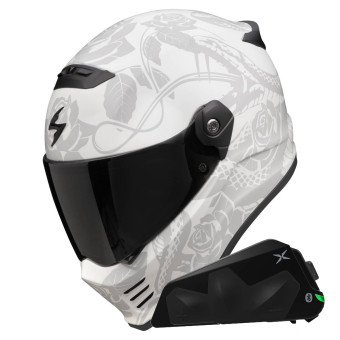 Integral Scorpion Covert FX Dragon Grey Mat Silver + Kit bluetooth Exo-Com Link-1C