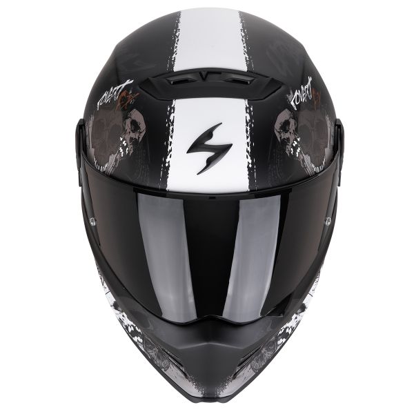 Scorpion Covert FX Skullz Black Grey Red + Kit Bluetooth Lokui K30