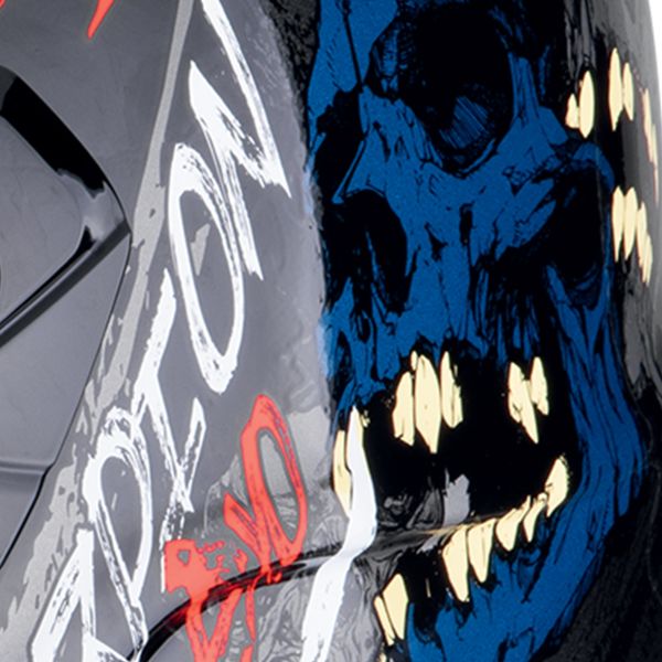 Scorpion Covert FX Skullz Matt Black Grey Gold + Kit Bluetooth 5S Solo