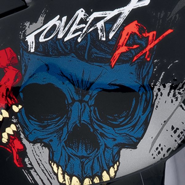 Scorpion Covert FX Skullz Matt Black Grey Gold + Kit Bluetooth 5S Solo