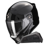 Casque Integral Scorpion Covert FX Solid Black + Kit bluetooth Exo-Com Link-1