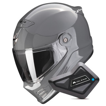 Integral Scorpion Covert FX Solid Cement Grey + Kit Bluetooth BT Mini