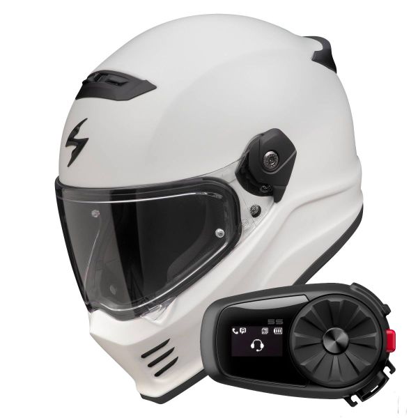 Integral Scorpion Covert FX Solid Cool Grey Mat + Kit Bluetooth 5S Solo