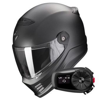 Integral Scorpion Covert FX Solid Matt Pearl Black + Kit Bluetooth 5S