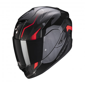 Scorpion Exo 1400 Air Fortuna Black Red + Kit Bluetooth 5S Solo