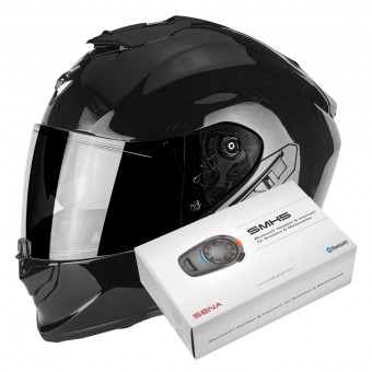 Integral Scorpion Exo 1400 Evo Air Solid Black + Intercom Sena SMH5