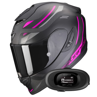 Integral Scorpion Exo 1400 Evo Carbon Air Kydra Matt Black Pink + Kit bluetooth 5R Lite