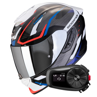 Casque Integral Scorpion Exo 1400 Evo II Air Accord Black Blue White + Kit Bluetooth 5S Casque Integral Scorpion Exo 1400 Evo II Air Accord Black Blue White + Kit Bluetooth 5S
