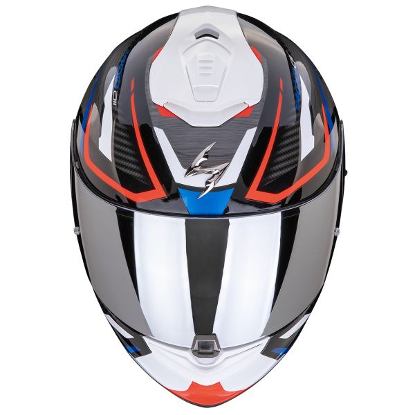 Scorpion Exo 1400 Evo II Air Accord Blue White + Kit bluetooth Exo-Com Link-1C