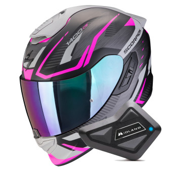 Integral Scorpion Exo 1400 Evo II Air Accord Matt Black Pink + Kit Bluetooth BT Mini
