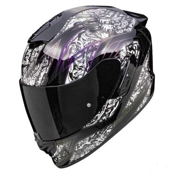 Scorpion Exo 1400 Evo II Air Fantasy Black White + Kit Bluetooth Lokui K30