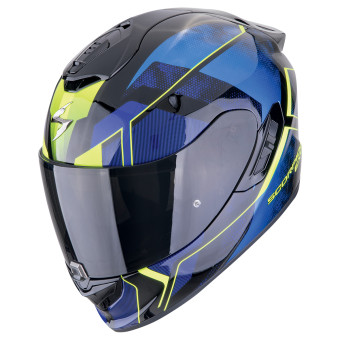 Scorpion Exo 1400 Evo II Air Intensio Black Blue + Kit bluetooth Exo-Com Link-1C