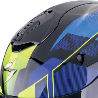 Scorpion Exo 1400 Evo II Air Intensio Black Blue + Kit bluetooth Exo-Com Link-1C