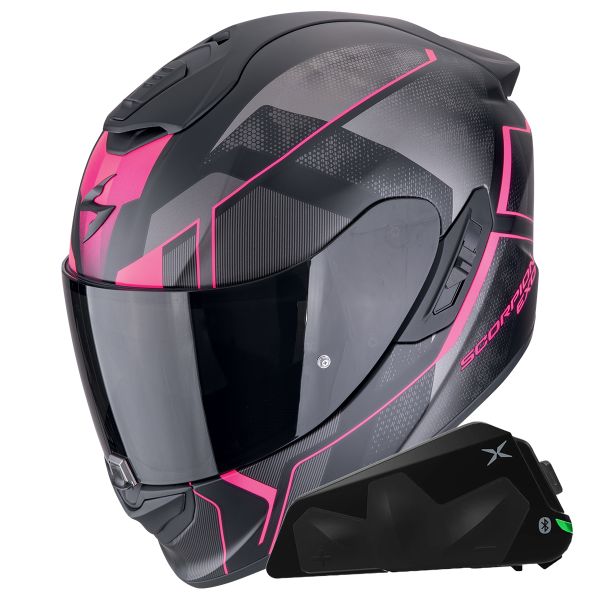 Integral Scorpion Exo 1400 Evo II Air Intensio Matt Pink + Kit bluetooth Exo-Com Link-1C