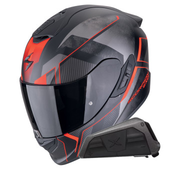 Integral Scorpion Exo 1400 Evo II Air Intensio Matt Red + Kit bluetooth Exo-Com Link-1
