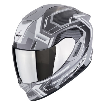 Scorpion Exo 1400 Evo II Air Linart Grey White + Kit bluetooth Exo-Com Link-1C