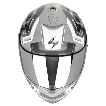 Scorpion Exo 1400 Evo II Air Linart Grey White + Kit bluetooth Exo-Com Link-1C