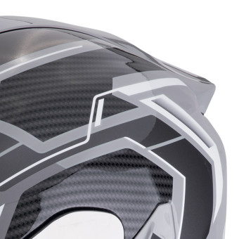 Scorpion Exo 1400 Evo II Air Linart Grey White + Kit bluetooth Exo-Com Link-1C