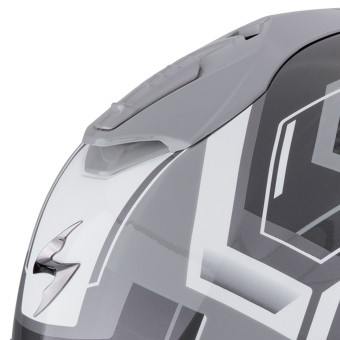 Scorpion Exo 1400 Evo II Air Linart Grey White + Kit bluetooth Exo-Com Link-1C
