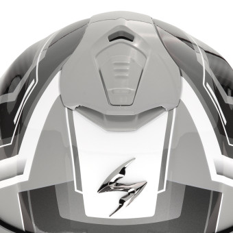 Scorpion Exo 1400 Evo II Air Linart Grey White + Kit bluetooth Exo-Com Link-1C