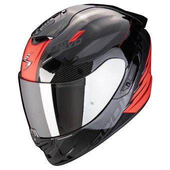 Scorpion Exo 1400 Evo II Air Luma Black Red + Kit bluetooth Exo-Com Link-1