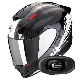 Integral Scorpion Exo 1400 Evo II Air Luma Black White + Kit bluetooth 5R Lite