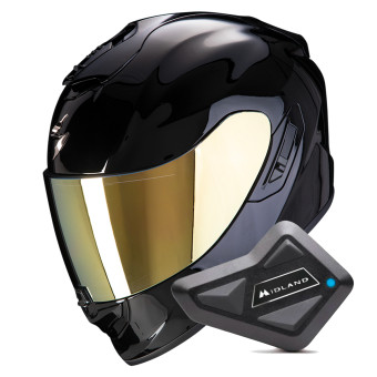 Integral Scorpion Exo 1400 Evo II Air Solid Black + Kit Bluetooth BT Mini