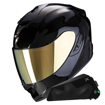 Integral Scorpion Exo 1400 Evo II Air Solid Black + Kit bluetooth Exo-Com Link-1C