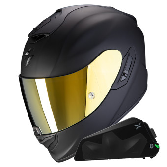 Integral Scorpion Exo 1400 Evo II Air Solid Matt Black + Kit bluetooth Exo-Com Link-1C