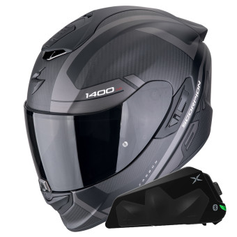 Integral Scorpion Exo 1400 Evo II Carbon Air Enko Matt + Kit bluetooth Exo-Com Link-1C