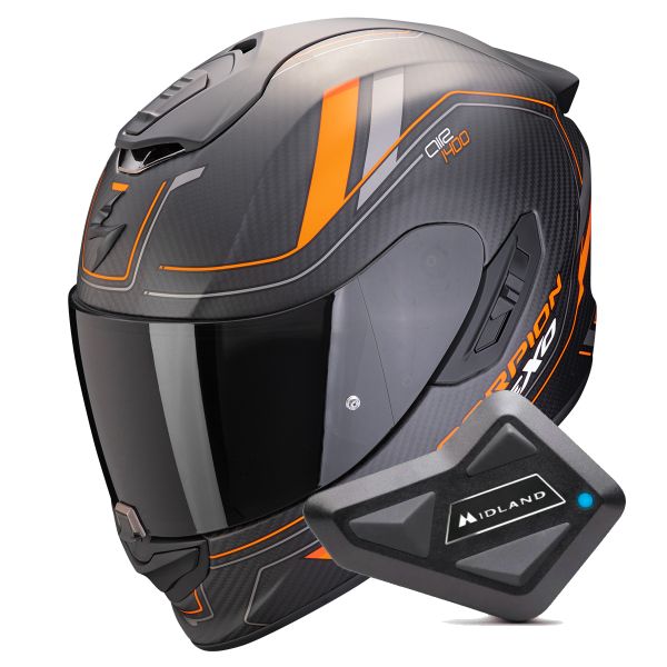 Integral Scorpion Exo 1400 Evo II Carbon Air Mirage Matt Black Orange