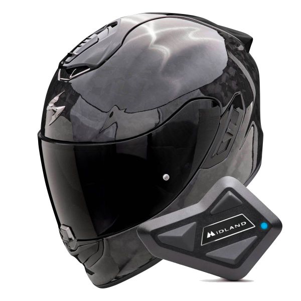 Integral Scorpion Exo 1400 Evo II Carbon Air Onyx Black + Kit Bluetooth BT Mini Integral Scorpion Exo 1400 Evo II Carbon Air Onyx Black + Kit Bluetooth BT Mini