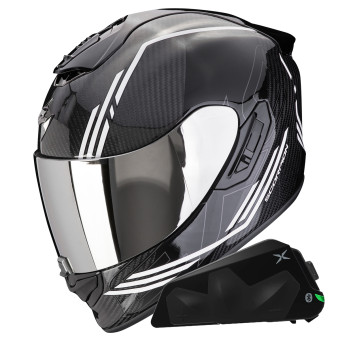 Integral Scorpion Exo 1400 Evo II Carbon Air Reika Black + Kit bluetooth Exo-Com Link-1C