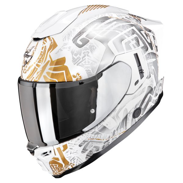 Integral Scorpion Exo 1500 Air Apus Pearl White Grey Gold Integral Scorpion Exo 1500 Air Apus Pearl White Grey Gold