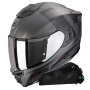 Casque Integral Scorpion Exo 1500 Air Dual Matt Silver Black Red + Kit bluetooth Exo-Com Link-1C