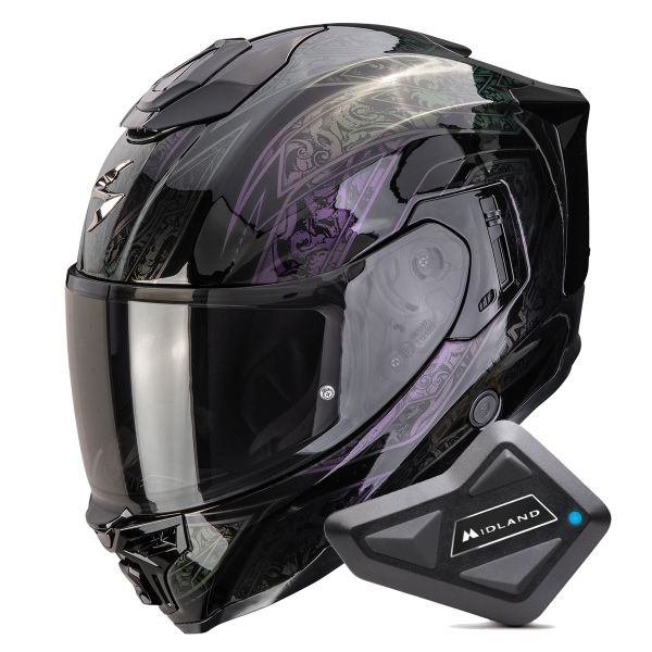 Integral Scorpion Exo 1500 Air Fantasy Black Chameleon + Kit Bluetooth BT Mini